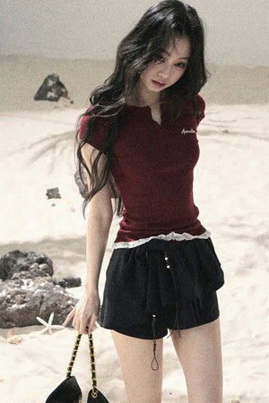 American Lace Commuter Top