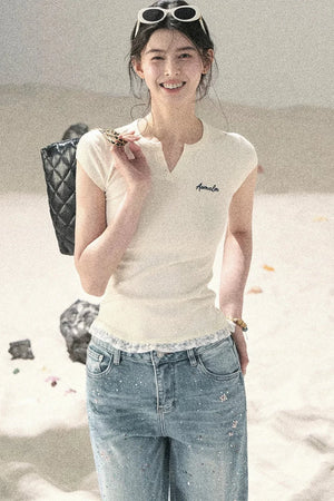American Lace Two-Piece Top