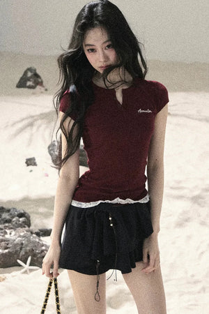 American Lace Two-Piece Top