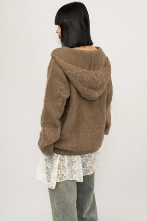 American Loose Hoodie Cardigan
