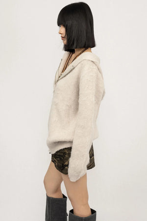 American Loose Hoodie Cardigan