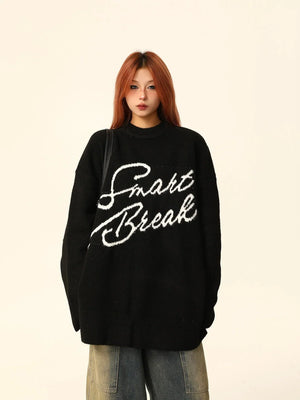 American loose knitwear sweater