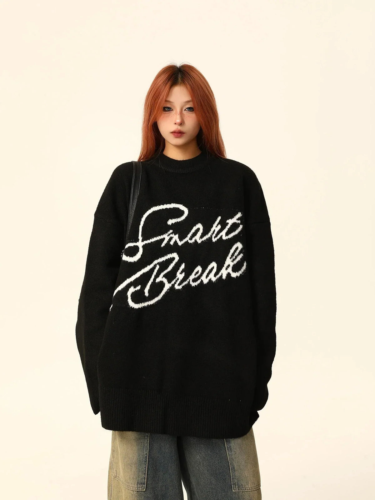 American loose knitwear sweater