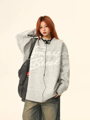American loose knitwear sweater