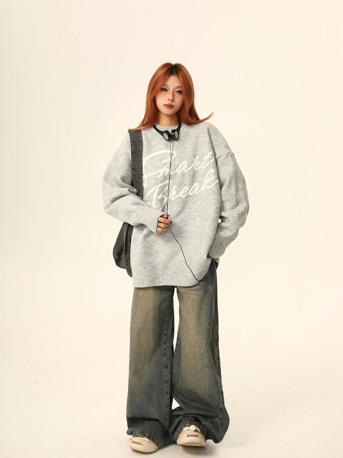 American loose knitwear sweater