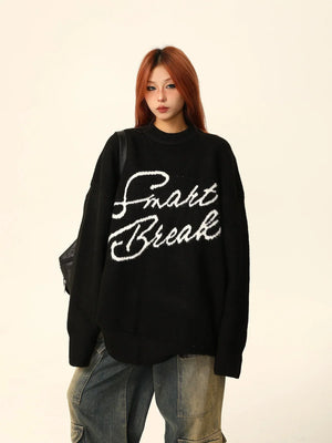 American loose knitwear sweater