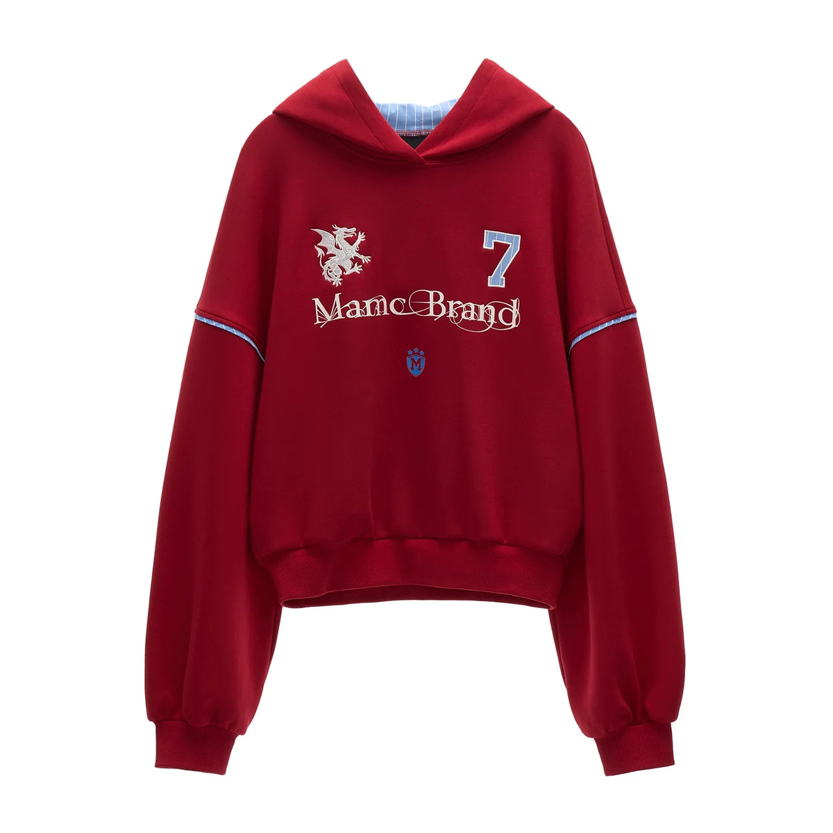 American Patchwork Hooded Sweatshirt
