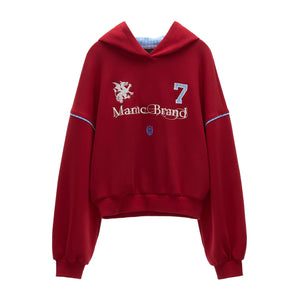 American Patchwork Hooded Sweatshirt