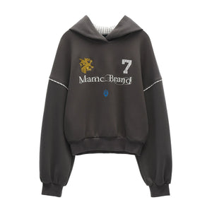 American Patchwork Hooded Sweatshirt