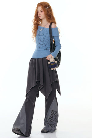 American Rabbit Print Knitted Top