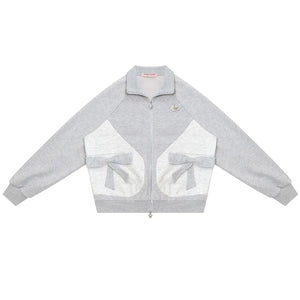 American Retro Bow Gray Sports Jacket