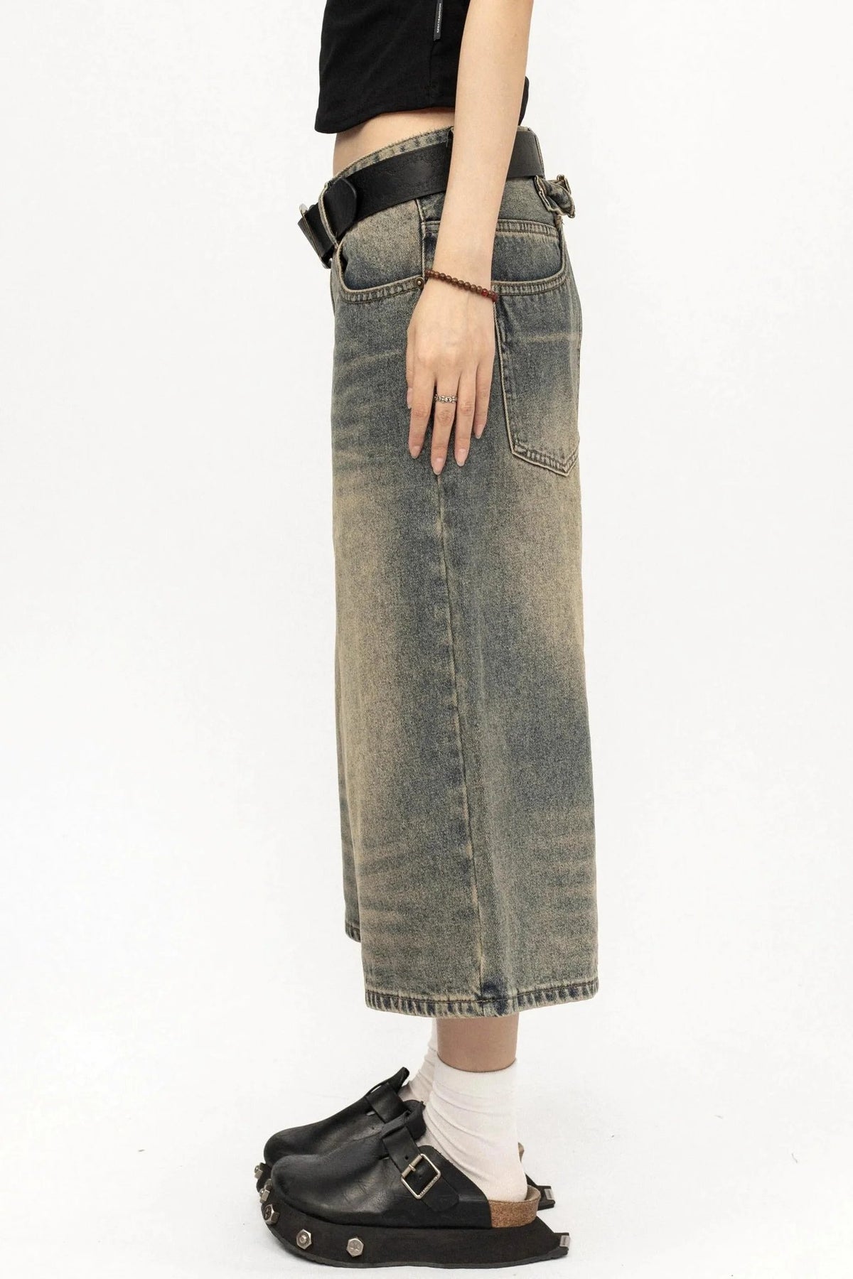 American Retro Distressed Denim Pants