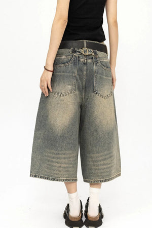 American Retro Distressed Denim Pants