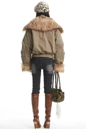 American Retro Fur-Lined Jacket