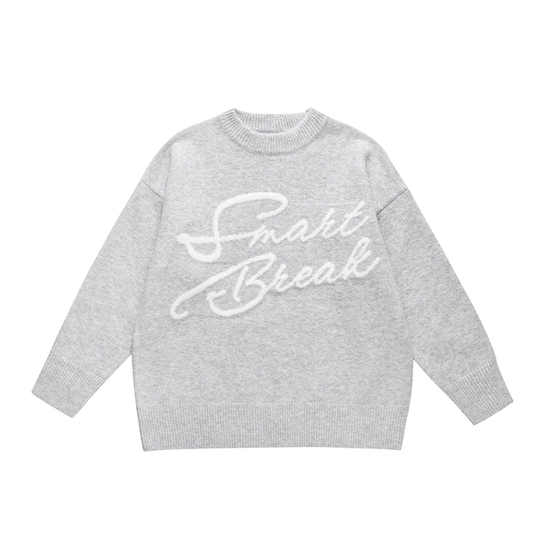 American retro gray sweater