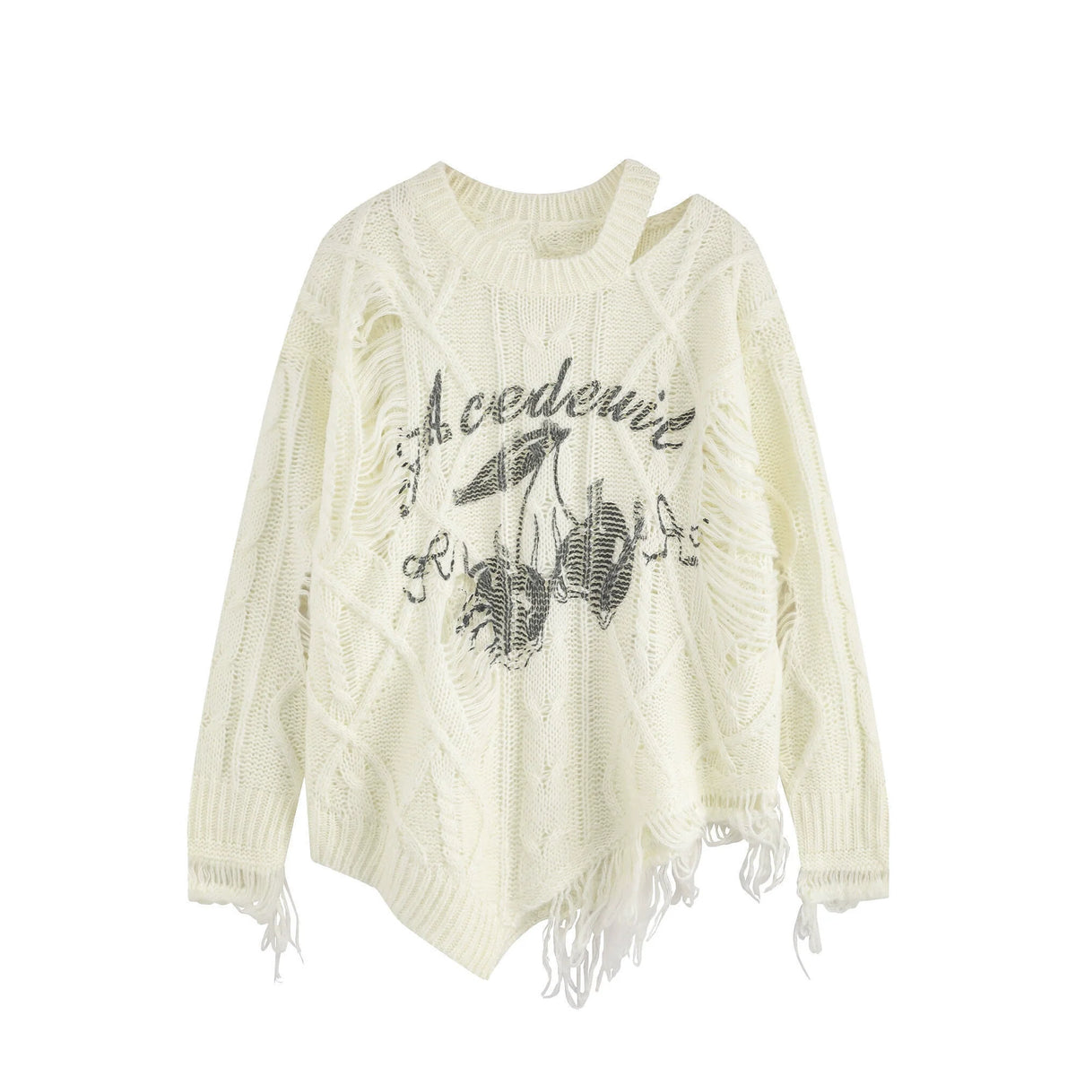 American Retro Irregular Knit Top