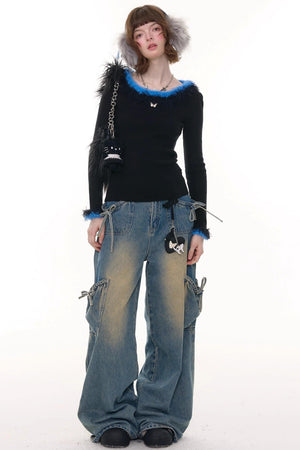 American Retro Knitted Sweater
