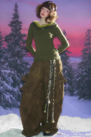 American Retro Knitted Sweater
