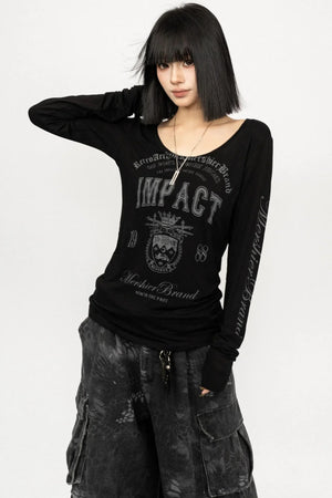 American Retro Letter T-Shirt
