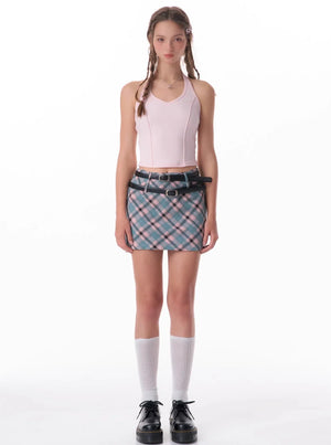 American Retro Plaid Skirt
