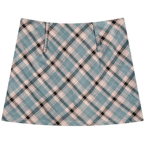 American Retro Plaid Skirt