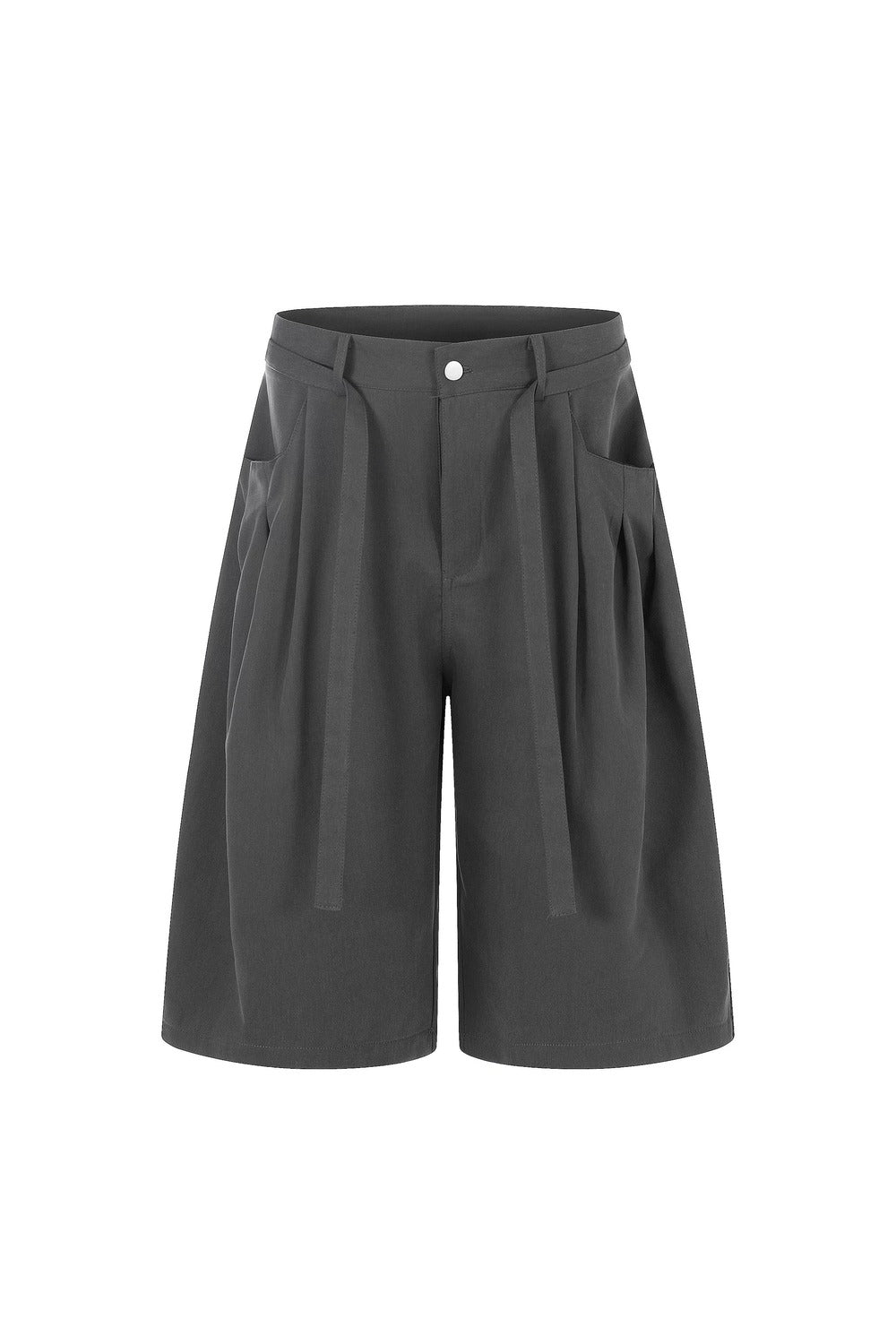 American Retro Pleated Wide-Leg Pants