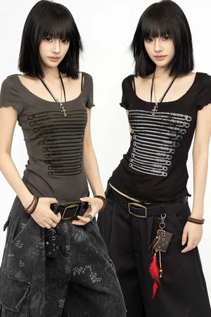 American Retro Print T-Shirt