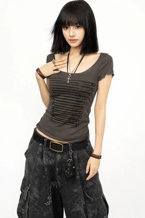 American Retro Print T-Shirt