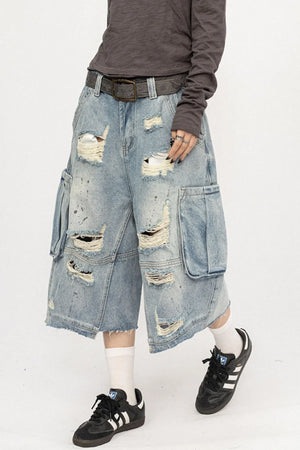American Retro Ripped Jeans