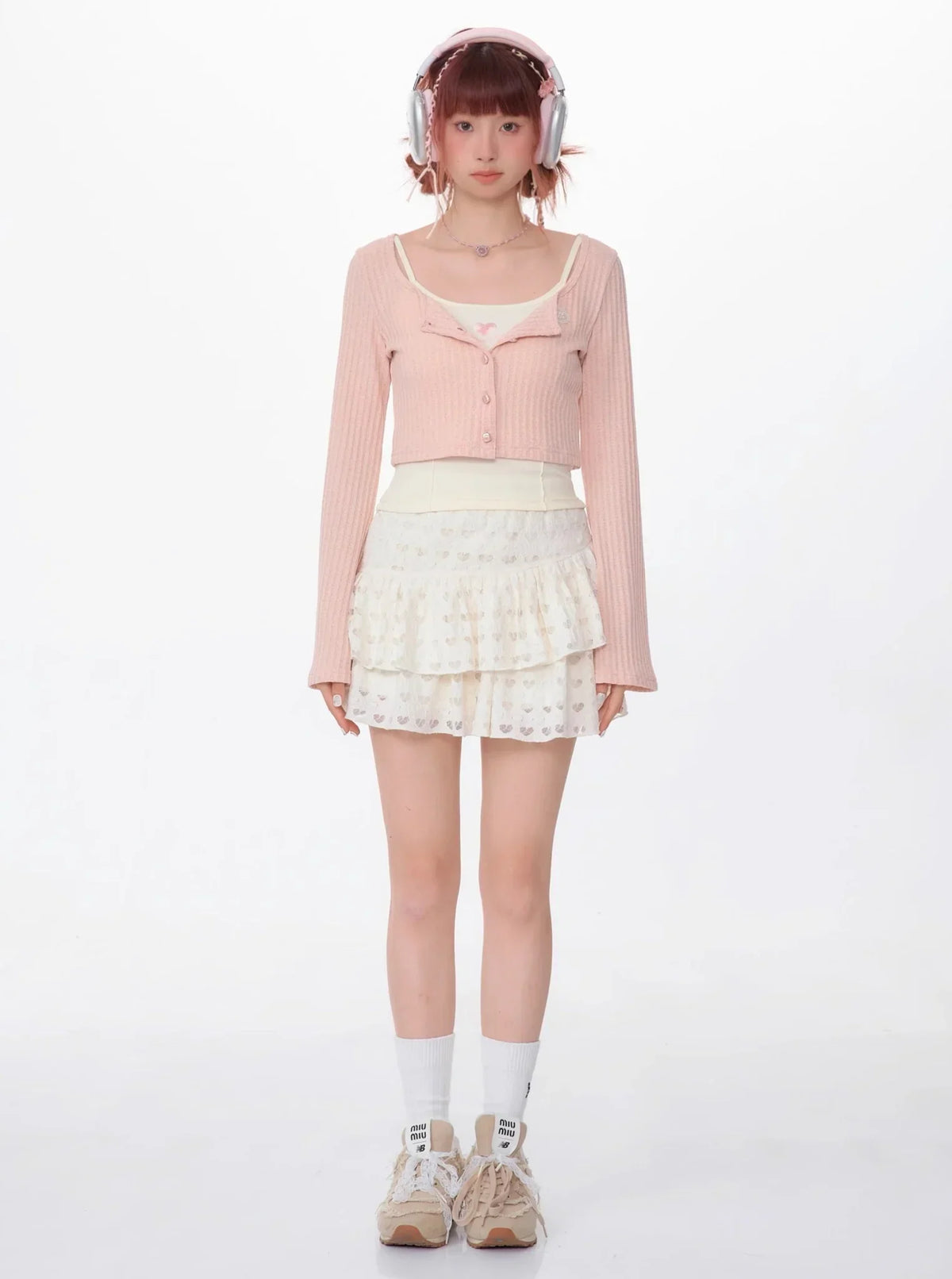 American Retro Short Square Neck Cardigan