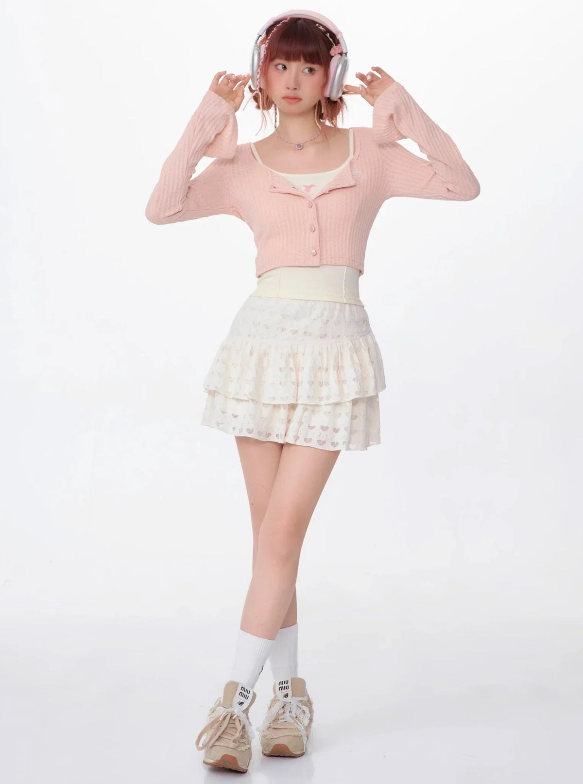 American Retro Short Square Neck Cardigan
