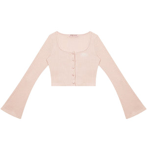 American Retro Short Square Neck Cardigan