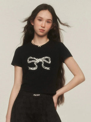 American Retro Slim Fit Knit T-Shirt