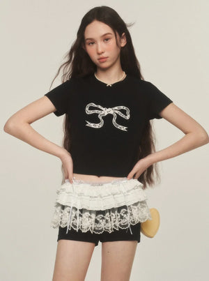 American Retro Slim Fit Knit T-Shirt