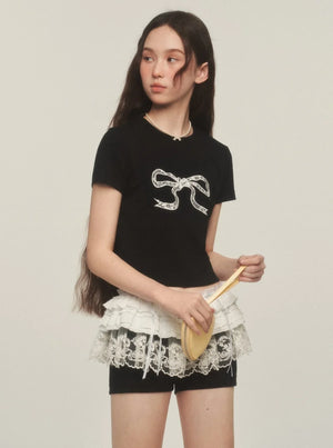 American Retro Slim Fit Knit T-Shirt