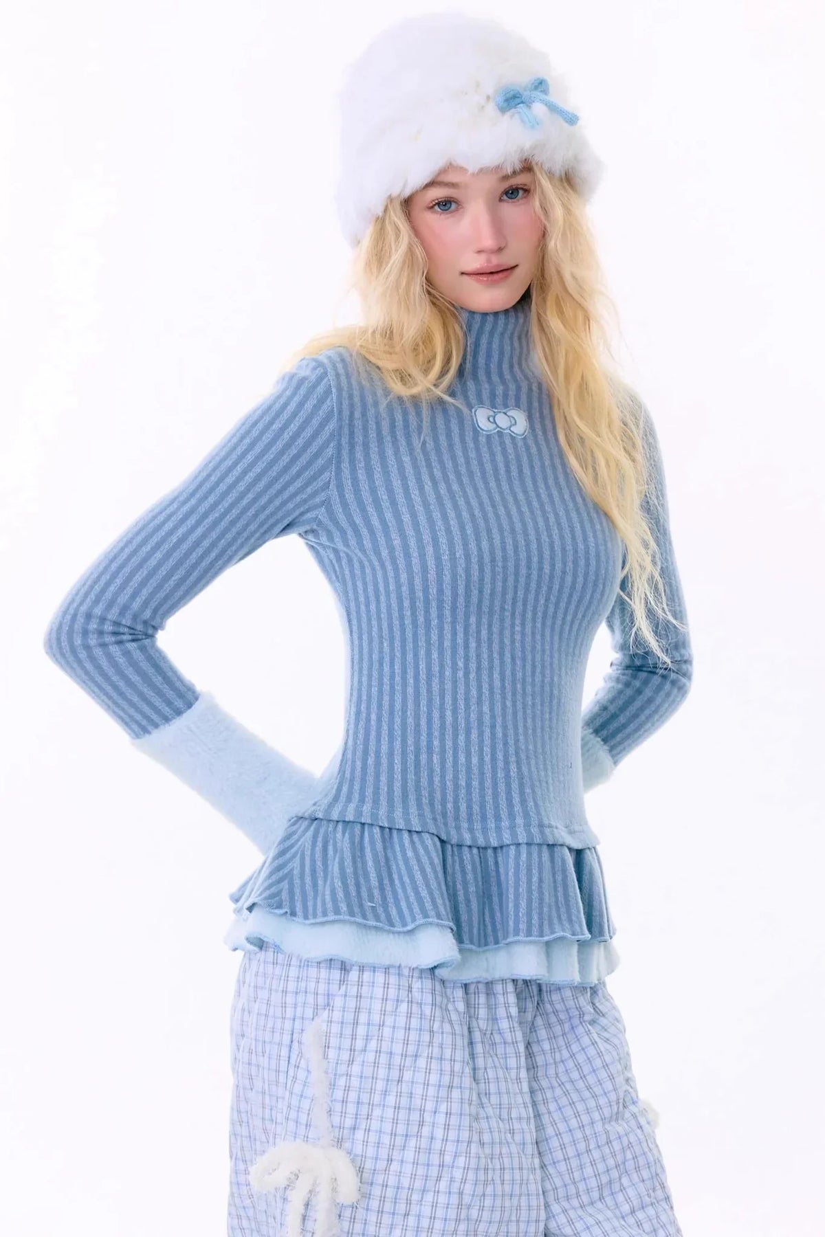 American Retro Striped Knit Top