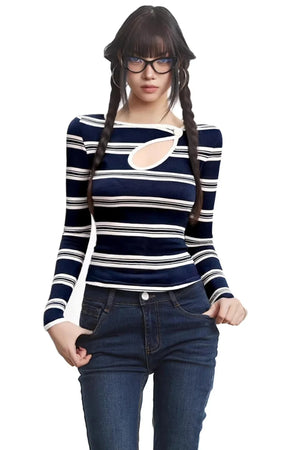 American Retro Striped Top