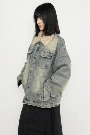 American Retro Sweet Winter Denim Cotton Jacket