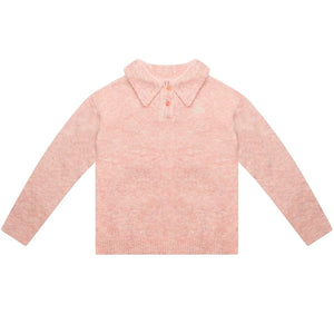 American retro wool polo neck knitted Tops