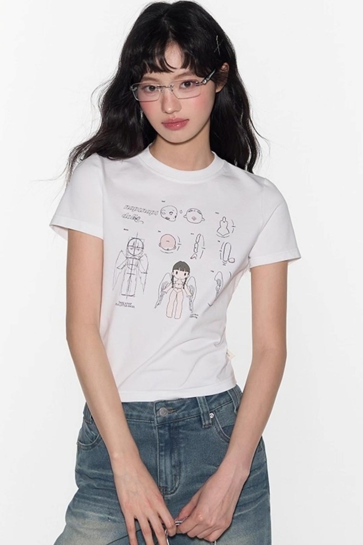 American Shoulder Crop Top