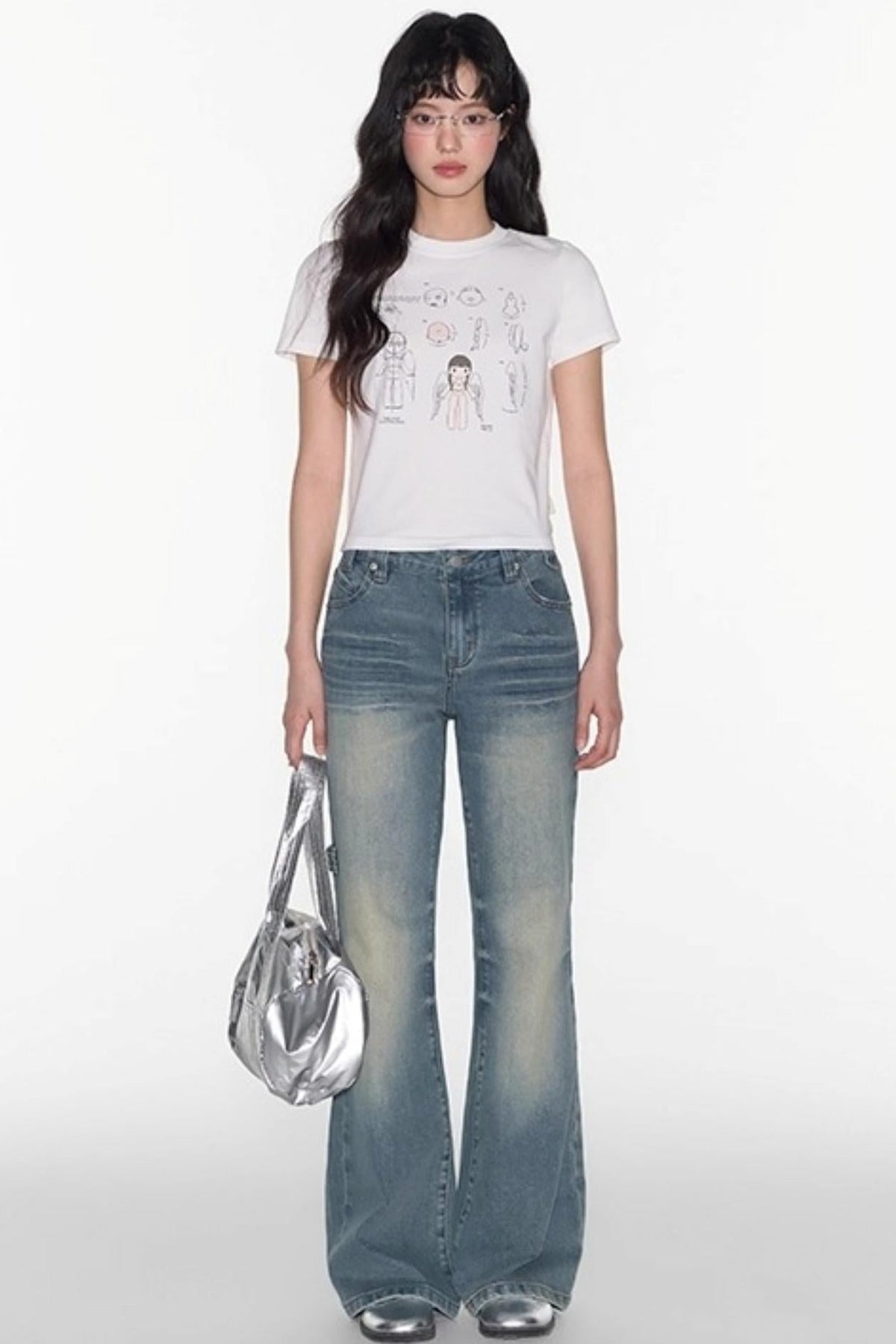 American Shoulder Crop Top