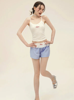 American Slim Lace Camisole With Shorts Set-Up