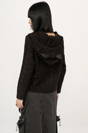 American Spice Hooded Zipper Cardigan