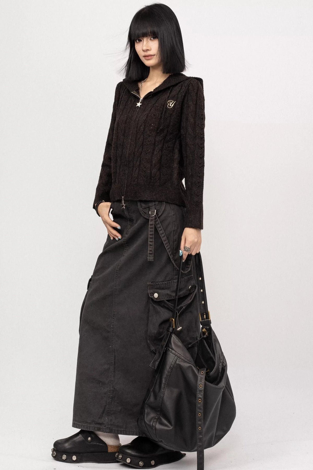 American Spice Hooded Zipper Cardigan