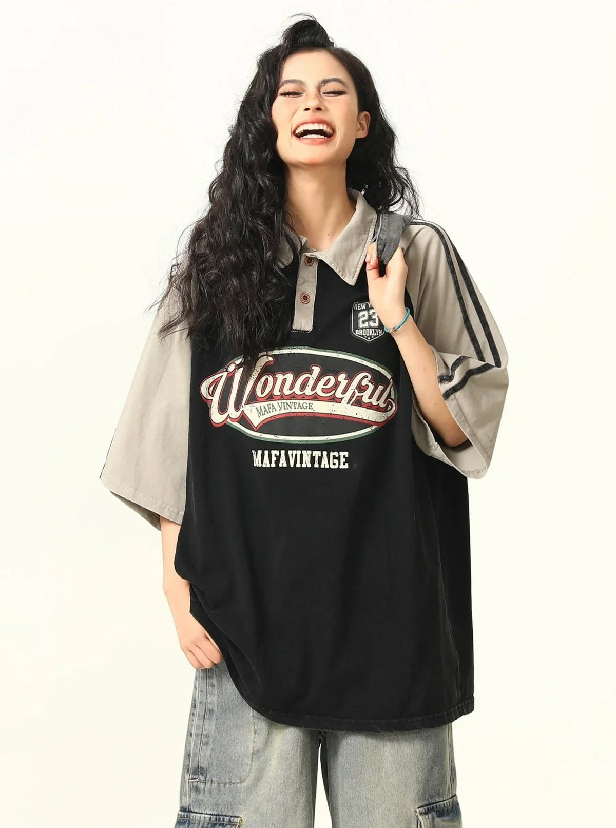 American Street College Style Polo T-Shirt