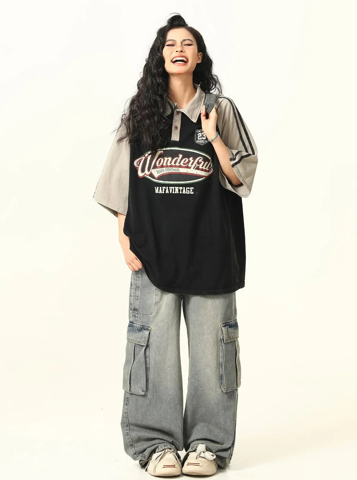 American Street College Style Polo T-Shirt