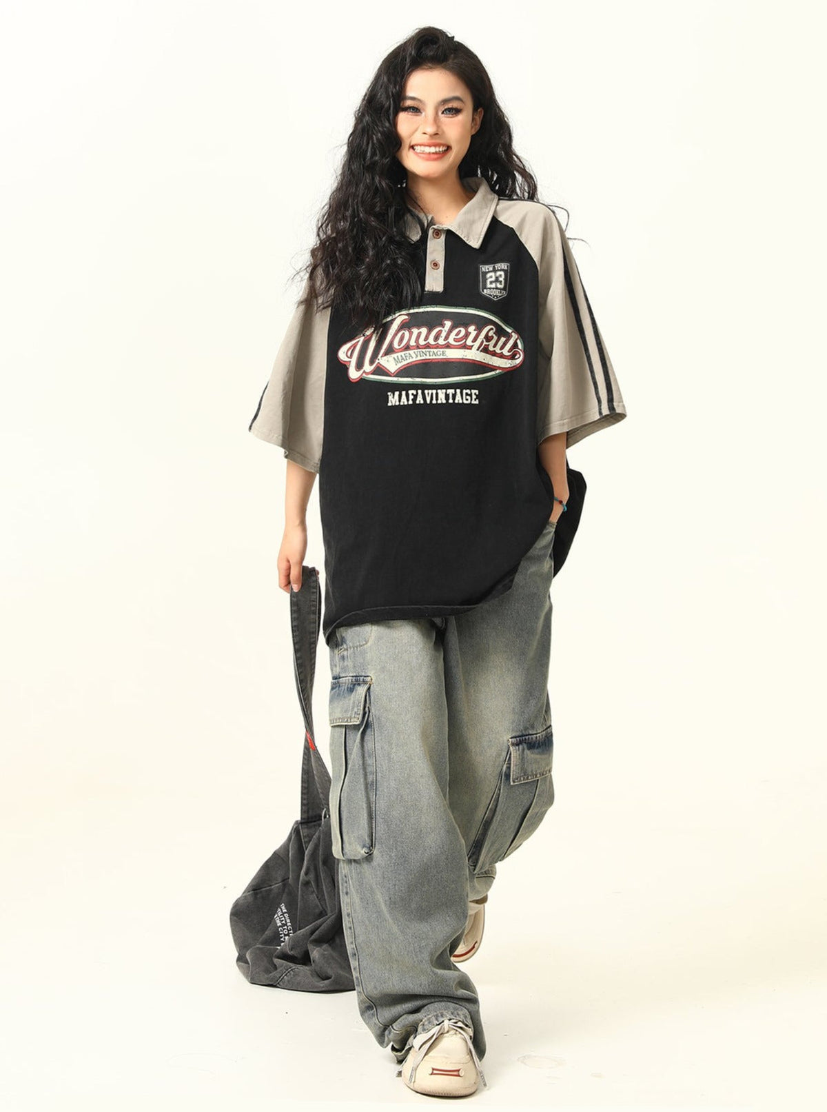American Street College Style Polo T-Shirt
