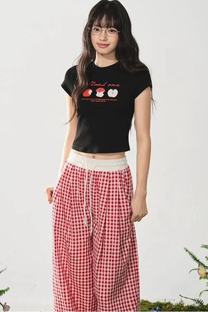 American Style Apple Print Tee