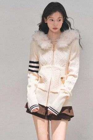American-Style Hooded Knit Sweater