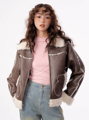 American Thick Lamb Fur Coat